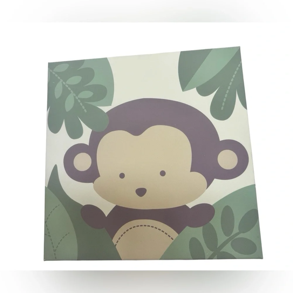Giraffe and Monkey Canvas Wall Art